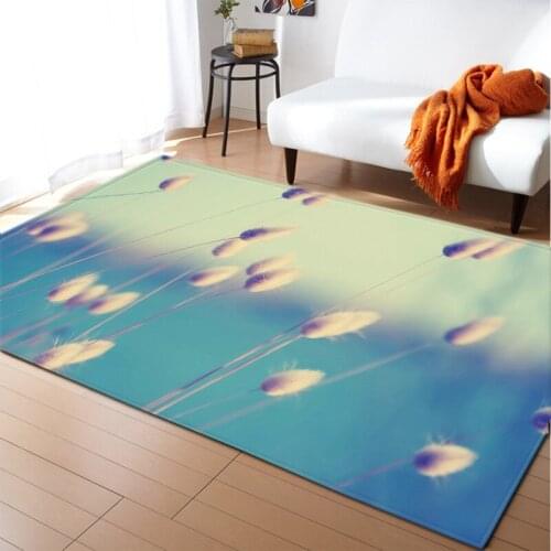 New Nordic style home decoration sofa area carpet 3D foliage bedroom carpet flannel non slip carpet