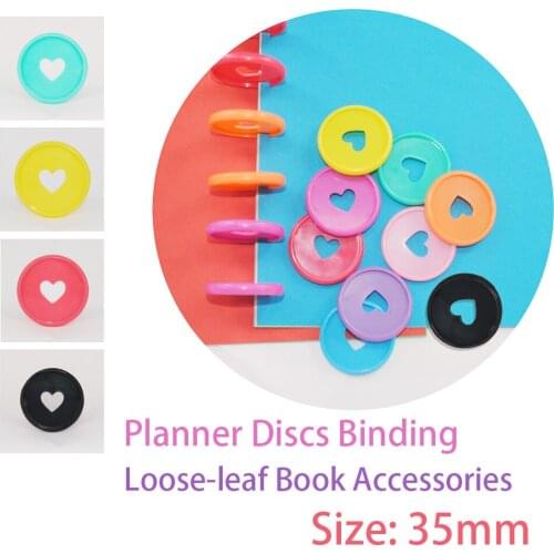 8pcs 35mm Colorful Mushroom Hole Notebook Binding Discs Planner Discs Binding Buckle Plastic Rings Binder DIY Notebook Supplies