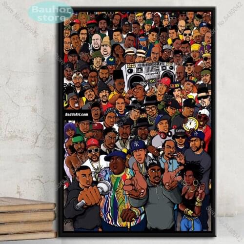 Tupac Hip Hop Legends Super Star Poster Old School 2PAC Biggie Smalls Posters and Prints Canvas Painting Wall Art Picture Decor