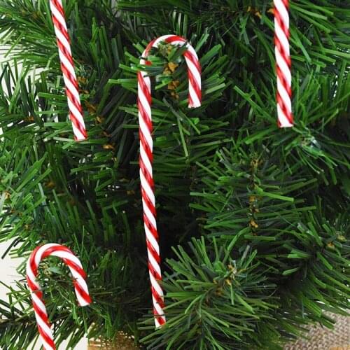 6pcs Christmas Tree Drop Ornament Plastic Candy Can Merry Christmas Decoration Hanging Pendant Kids Children Toy XMAS Home Decor