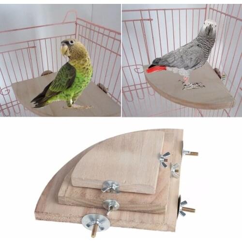 Hamster PLatform Pet Parrot Wood Stand Rack Toy Hamster Station Board Branch Perches for Bird Cage klatka dla chomika