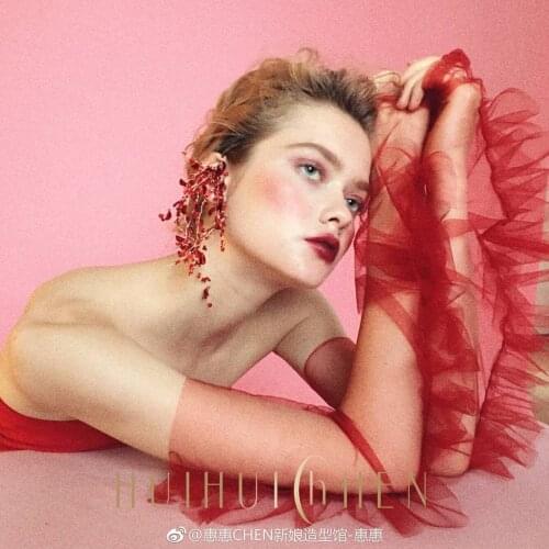 Exaggerated makeup stylist photographic gloves personality brides Wedding Gloves Long white, black and red wedding accessories