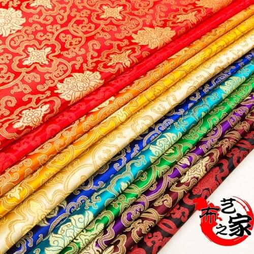 50cm * 90cm / Piece, High Density Rich Jacquard Silk Cloth, Dress, Table Flag, Curtain, Pillow Fabric, DIY Handmade Material