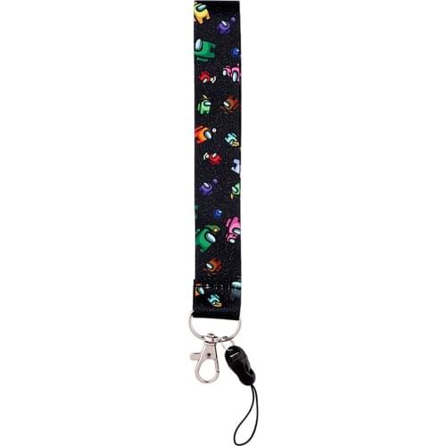 1pcs ZF3111 Cartoon Game Robot Lanyard Card Holder Student Hanging Neck Mobile Phone Lanyard DIY Hang Rope Lariat Lanyard