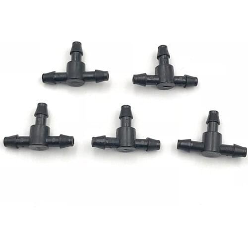 100pcs Water Connectors Agricultural Irrigation Garden Lawn 1/4 ' Water Hose Connector Drip Irrigation System Tee "T" connectors