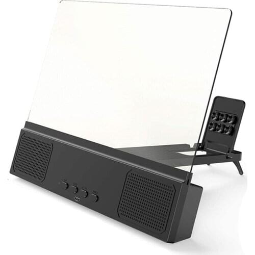 12-Inch Phone Screen Magnifying Glass with Bluetooth Speaker for Movies, Video with Battery Support All Smart Phones