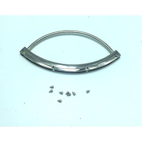 130 x 55 mm Silver Metal Purse Handle Zinc Alloy Purse Grommets with Washer Nickel Bag Handle 10pcs/lot