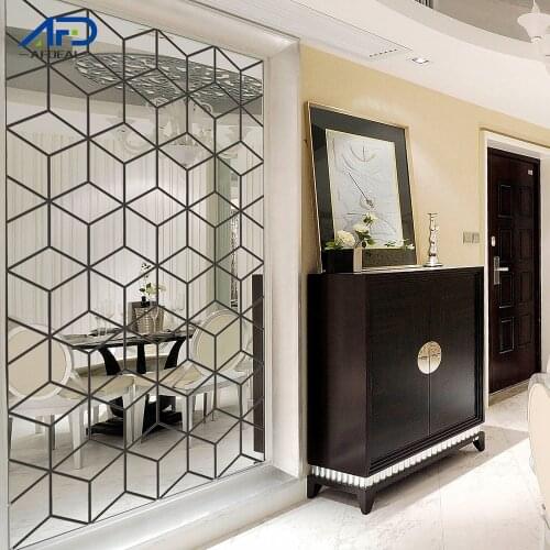 New 3D Wall Mirror Sticker Diamonds Triangles Acrylic Mirror Wall Stickers DIY Wall Decals Kids Living Room Home Decoration