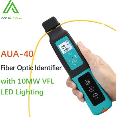 COMPTYCO AUA-40 Fiber Optic Identifier Live Fiber Optical Identifier with Built in 10mw Visual Fault Locator 800-1700nm SM MM