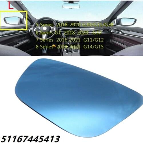 For -BMW 5SERIES G30 G31 2016+ Wing Mirror Glass Aspherical Heated Left Side 51167445413