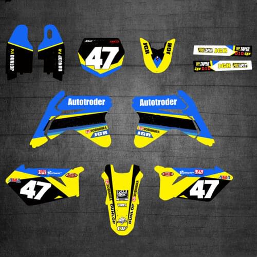 For Suzuki 450 RMZ 2007 Motorcycle Free Customized TEAM DECALS GRAPHICS STICKERS Kits For Suzuki RMZ450 2007 RM-Z 450 450RMZ