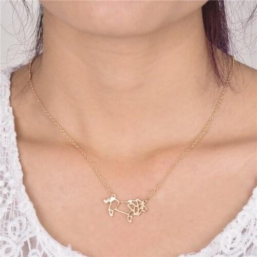 Europe And America Popular Lion Small Animal Ornaments, Hollow Small Lion Pendant Necklace