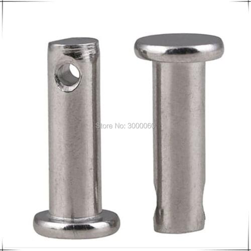 M10 Stainless Steel 304 A2 Flat Head Clevis Pins With Hole 20pcs/lot