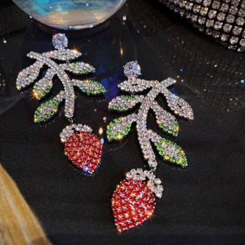 Fashion Crystal Alloy Bridal Long Earrings for Women Wedding Big Earrings