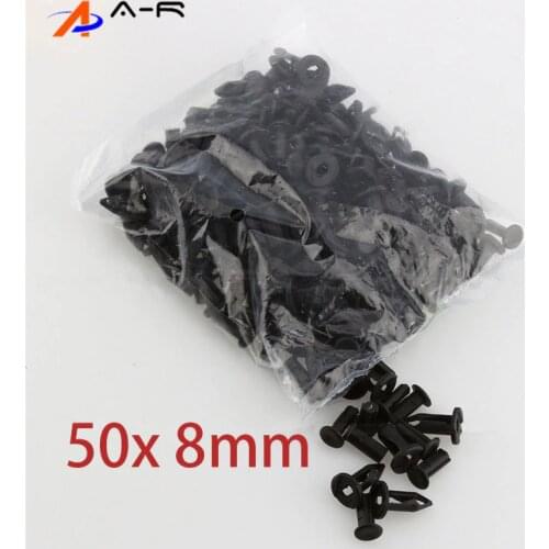50x 8mm Plastic Fender Clip Body Rivet Hole ATV quad UTV Push Pin Clips For Polaris Sportsman Rangers Rzr 550 850 XP 7661855