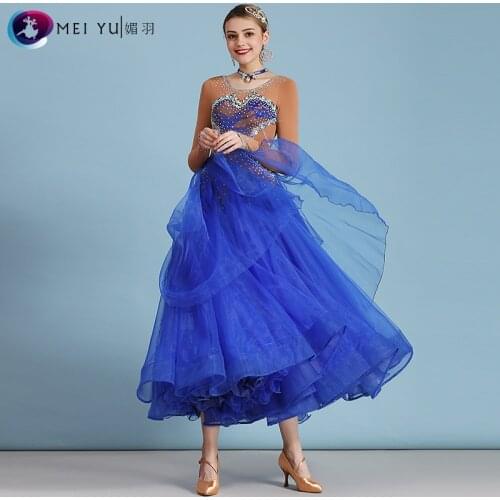 2021 NEW Women modern dance dress high-grade ballroom dance performance uniforms girl waltz tango dress MY828