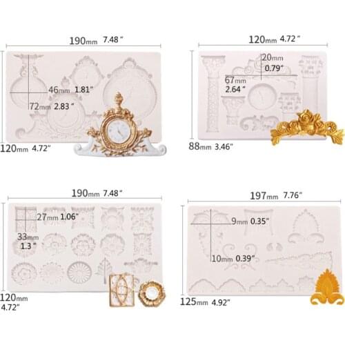 Gear Moon Star Clock Wing Silicone Mold Fondant Chocolate Resin Mold Art Crafts