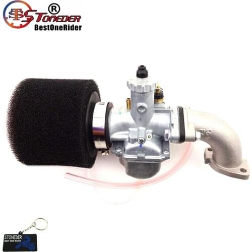 STONEDER 26mm VM22 Mikuni Carburetor 25mm Manifold Intake 38mm Air Filter For 110cc 125cc 140cc Engine Pit Bike