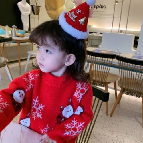Girls Sweater Kids Babys Coat Outwear 2021 Simple Plus Velvet Thicken Warm Winter Autumn Knitting Tops Pure Cotton Childrens C