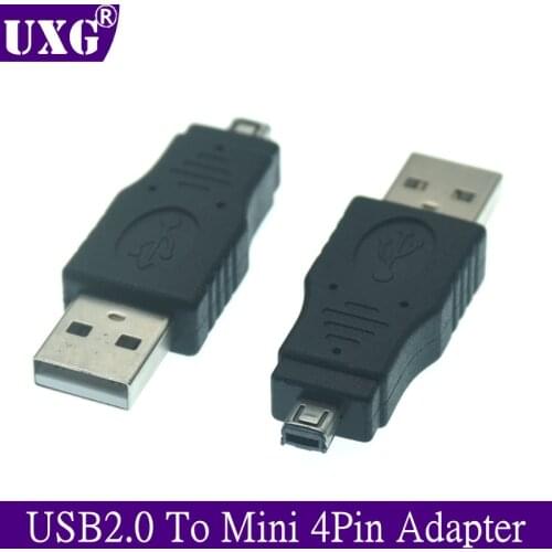 USB 2.0 to 4Pin adapter data charging cable mini 4p to a male connector double slot data connection plug
