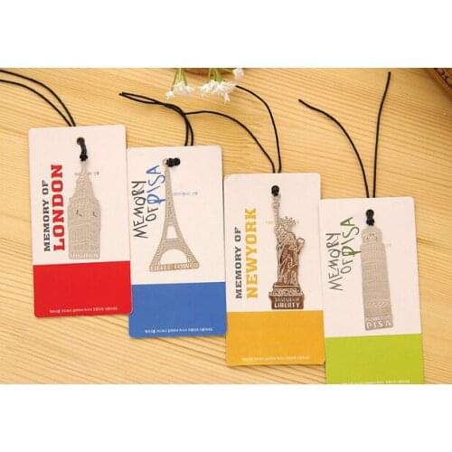 Vintage European and American creative places of historic interest Eiffel Tower Bookmarks For Books Gift Creative Stationery