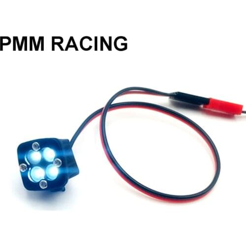 1Pair Plastic high quality Bumper DIY LED spotlights 4 square lamps For 1/24 RC Model car Axial SCX24 White