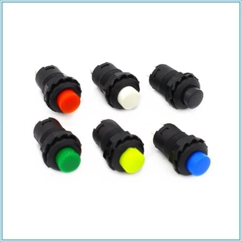 10pcs Self-Lock /Momentary Pushbutton Switches DS228 DS227 12mm OFF- ON Push Button Switch 3A /125VAC 1.5A/250VAC