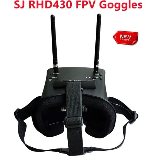 2021 NEW SJ RHD430 5.8G 800*480 4.3inch 40CH Diversity DVR Built-in 18650 Battery FPV Goggles for RC Racing Drone Accessories