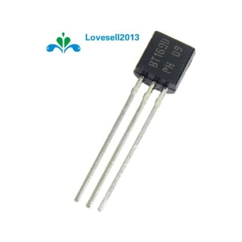 50Pcs Unidirectional thyristor BT169D BT169 Logic Level TO-92 400V 0.8A