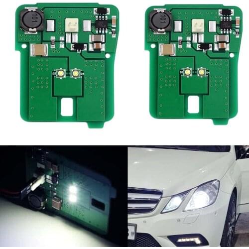 6000K HID Matching Xenon White LED Parking Position Light DRL For 10-13 Mercedes W212 E-Class E350 E550 E63 AMG Pre-LCI