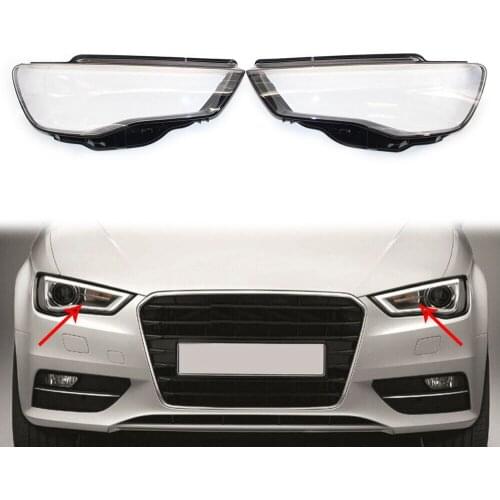 Car Headlight Lens Cover For Audi A3 2013-2016 Auto Shell Clear Lampshade Pair