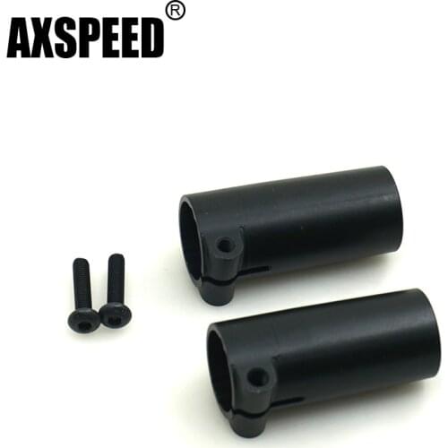 AXSPEED Matt Black Metal Rear Axle Adapters for Axial SCX10 II AX90046 1/10 RC Crawler Car Upgrade Parts