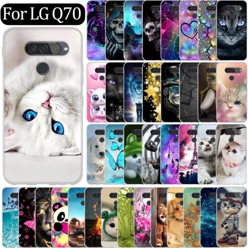 Case For LG Q70 Case Silicone Soft TPU Painting Cartoon Cute Back Cover For LG Q70 Q 70 Phone Case Coque Funda Protective Bumper
