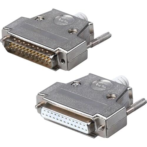 DB9 DB15 DB25 Pin serial port connector Female male Shell socket metal Plug Head 2 rows copper COM socket adapter RS232 DP joint