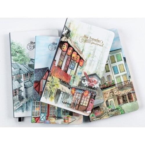 "Travelers Journal" Hard Cover Beautiful Diary Notebook Lined Papers Notepad Stationery Gift