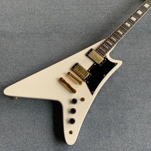 Rosewood fingerboard electric guitar, Gold hardware, Solid mahogany body electric guitar, Free shipping