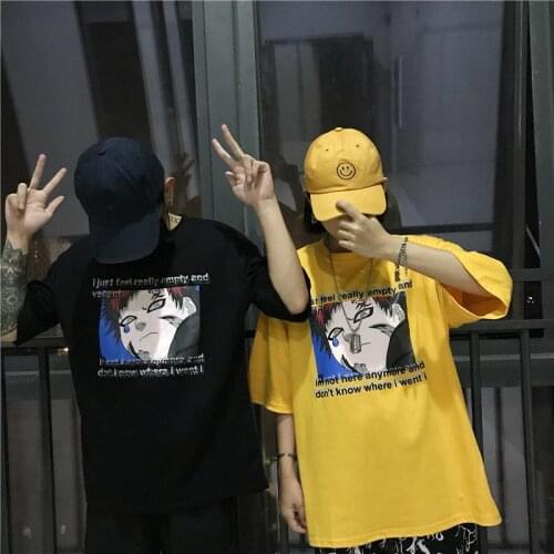 Naruto T-shirt Summer New Men Short-sleeve Street Trend Menswear Pure Cotton Loose Short Sleeves Suitable for Sports