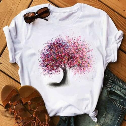 Rainbow Soul Tree Print T Shirt New Women T Shirt Harajuku Short Sleeve Tops Female Summer Tee Shirt Women Cute Graphic T-shirts