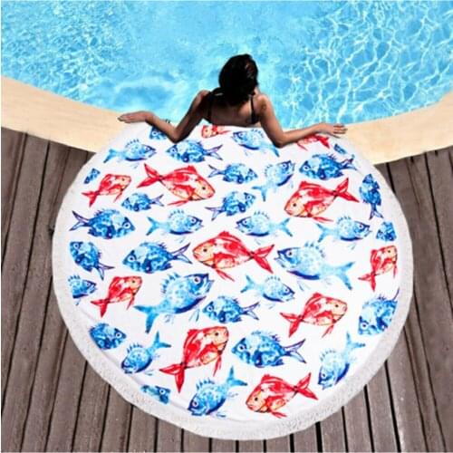 Anemoss Aquarium Round Beach Towel