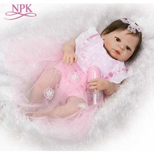 NPK reborn doll with soft real gentle touch new design girl gender doll pink clothes doll best gift for your daughters