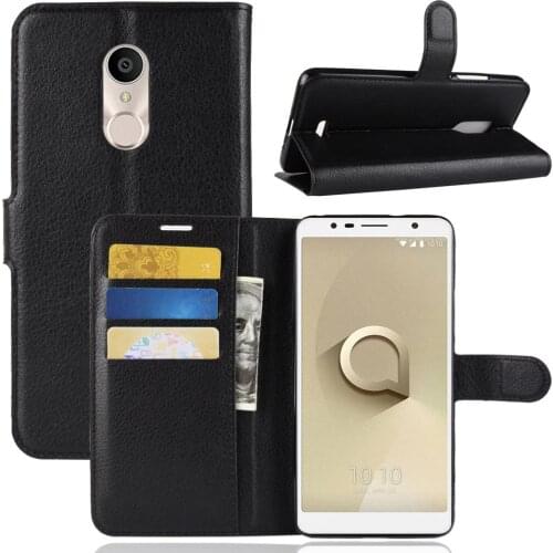 Brand gligle fashion leather wallet case cover for Alcatel 3C case protective shell bags