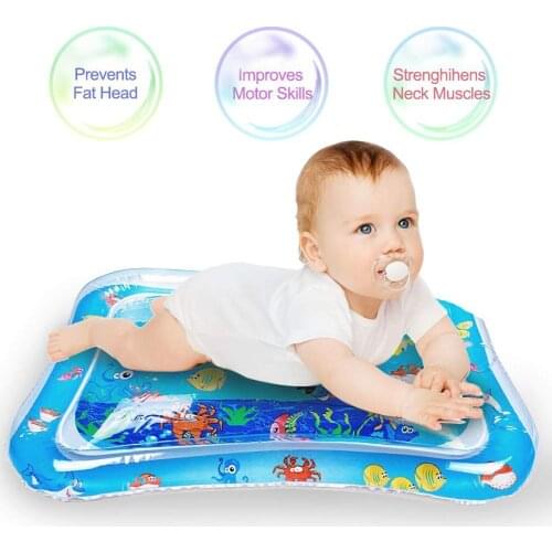 Summer Baby Inflatable Tummy Water Padded Mat Aquarium Activity Center Cushion Toy