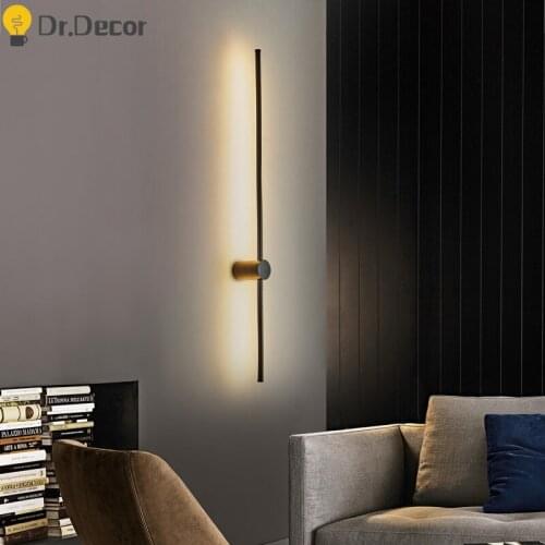 Nordic LED Wall Light Lighting Loft Background Wall Sconce Light Fixtures Modern Living Room Bedroom Home Deco Kitchen Wall Lamp