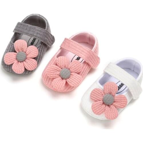 Baby Shoes Newborn Princess Girls Shoes Flowers Soft Anti-Slip Infant First Walkers Toddler Casual Crib Shoes
