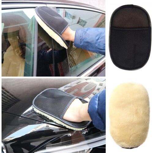 Car Washing Gloves Wool Wool Thickening Car Polishing Gloves Car Waxing Gloves Bear Paw Wiping Cloth Cleaning Tools