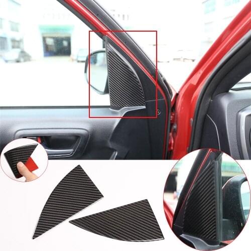 Fit For Toyota Tacoma 2016-2020 Soft Carbon Fiber Interior Front Door A-pillar Decorative Cover Trim Auto Accessories