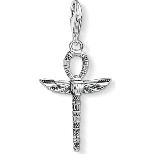 Egyptian Wings Scarab Cross Charms for Jewelry Making 925 Sterling Silver DIY Fashion Jewelry Thomas Bracelet Necklace Women Men
