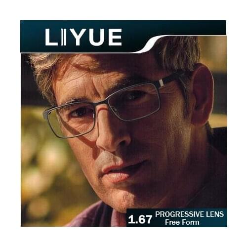 LIYUE index 1.67 Freeform Progressive lenses transparent clear Multifocal lens bifocal lenses without line