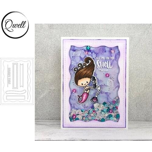 QWELL Words Best Envelope Shape Square Banner Irregular Border Metal Cutting Dies Set DIY Scrapbooking Crafts Album 2020 New