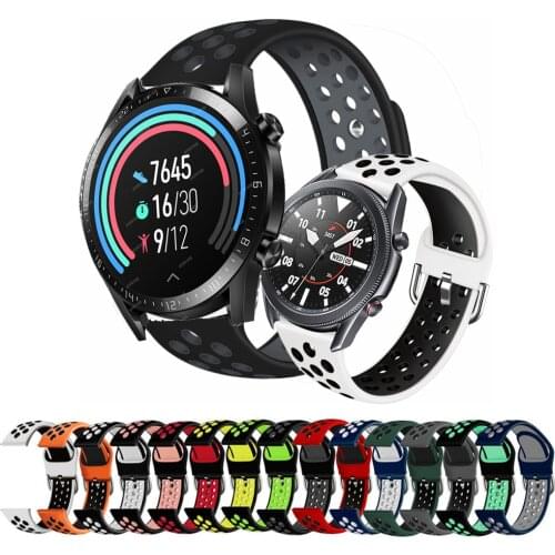 22mm Silicone Strap For Huawei Watch GT 2 Pro Bracelet Sport Replacement Watchband For Huawei GT 2 46mm/GT/GT 2E Correa